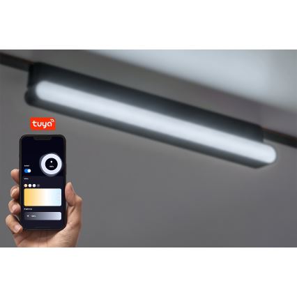 Rabalux - LED Dimbare plafondlamp voor 1-fase railsysteem LED/13W/24V 2700-5500K Wi-Fi Tuya 33 cm zwart