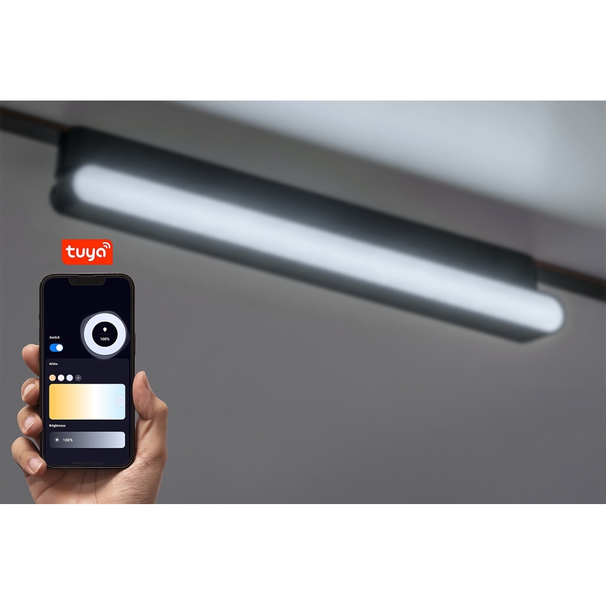 Rabalux - LED Dimbare plafondlamp voor 1-fase railsysteem LED/13W/24V 2700-5500K Wi-Fi Tuya 33 cm zwart