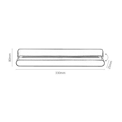 Rabalux - LED Dimbare plafondlamp voor 1-fase railsysteem LED/13W/24V 2700-5500K Wi-Fi Tuya 33 cm zwart