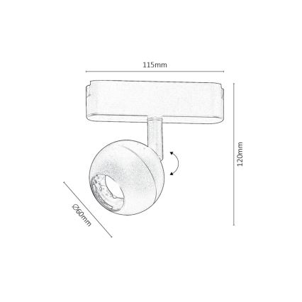 Rabalux - LED Dimbare spot voor 1-fase railsysteem LED/5W/24V 2700-5500K Wi-Fi Tuya zwart