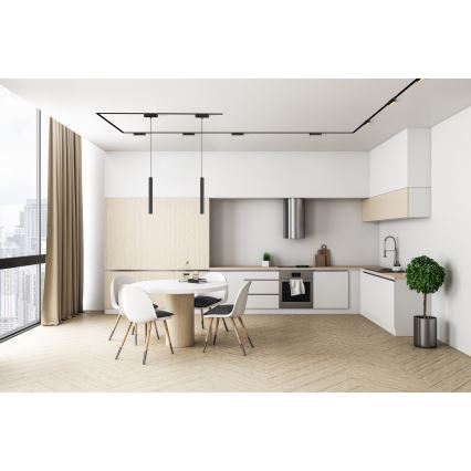 Rabalux - Dimbare LED hanglamp aan een koord voor 1-fase railsysteem LED/5W/24V 2700-5500K Wi-Fi Tuya zwart