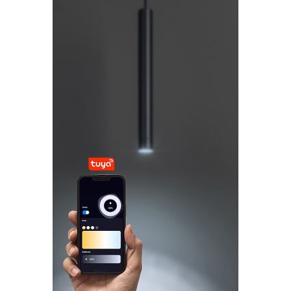 Rabalux - Dimbare LED hanglamp aan een koord voor 1-fase railsysteem LED/5W/24V 2700-5500K Wi-Fi Tuya zwart