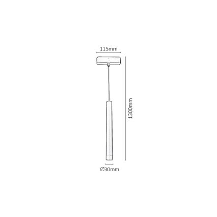 Rabalux - Dimbare LED hanglamp aan een koord voor 1-fase railsysteem LED/5W/24V 2700-5500K Wi-Fi Tuya zwart