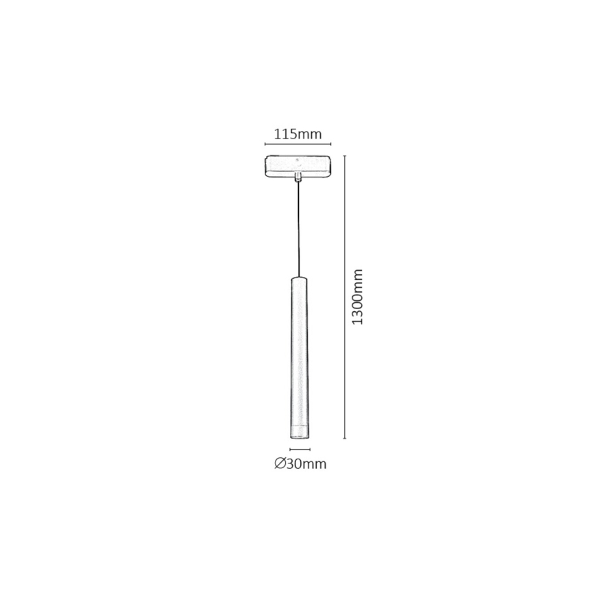 Rabalux - Dimbare LED hanglamp aan een koord voor 1-fase railsysteem LED/5W/24V 2700-5500K Wi-Fi Tuya zwart