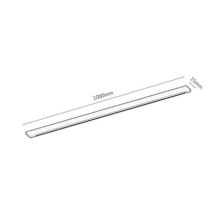 Rabalux - Railsysteem 1-fase 1 m + 2x einde verbindingsstuk zwart