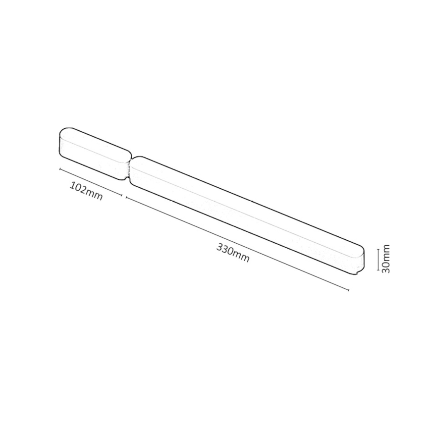 Rabalux - Stroomvoorziening voor verlichting in railsysteem 80W/230V 10,2 + 33 cm zwart
