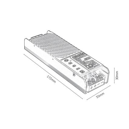 Rabalux - Inbouwvoeding voor verlichting in railsysteem 100W/24V