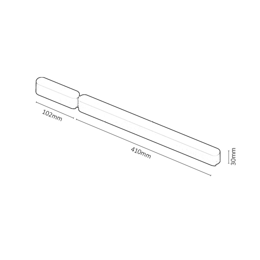 Rabalux - Stroomvoorziening voor verlichting in railsysteem 80W/230V Wi-Fi 10,2 + 41 cm zwart
