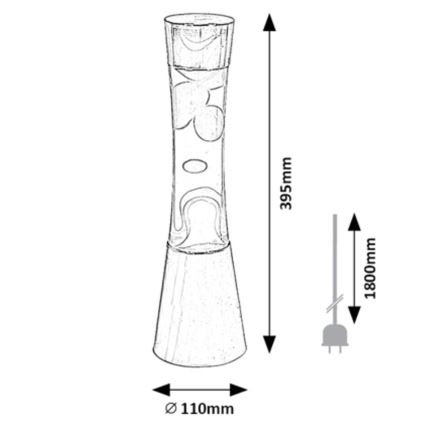 Rabalux  - Lava lamp MINKA 1xGY6,35/20W/230V meerdere kleuren