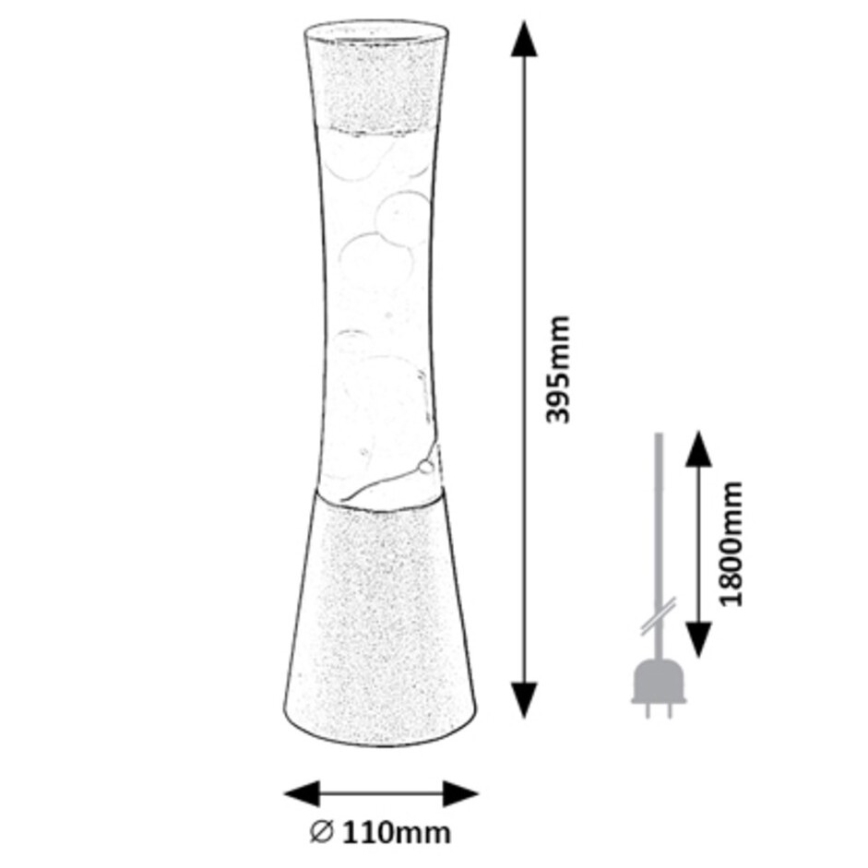 Rabalux  - Lava lamp MINKA 1xGY6,35/20W/230V blauw