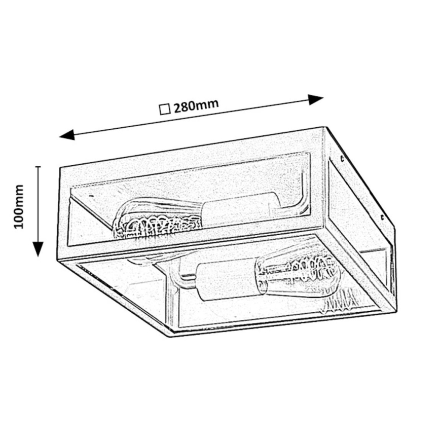 Rabalux - Plafondlamp voor buiten 2xE27/60W/230V IP23