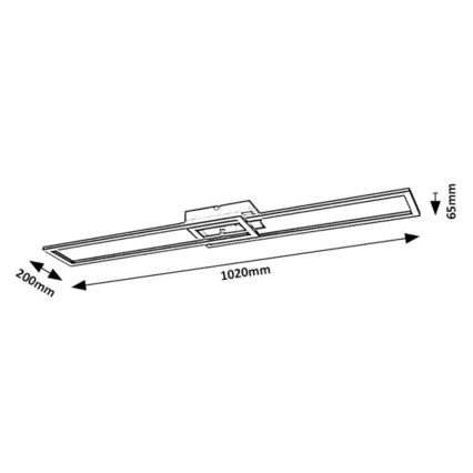 Rabalux - Dimbare LED Plafondlamp LED/38W/230V 3000-6500K + afstandsbediening