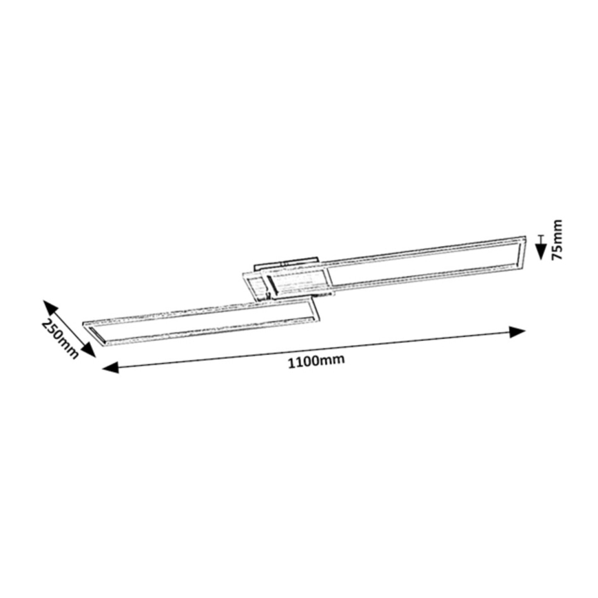 Rabalux - Dimbare LED plafondlamp LED/40W/230V 2700-6500K Wi-Fi Tuya mat chroom + afstandsbediening