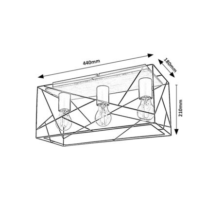 Rabalux - Plafondlamp 3xE27/40W/230V 18x44 cm