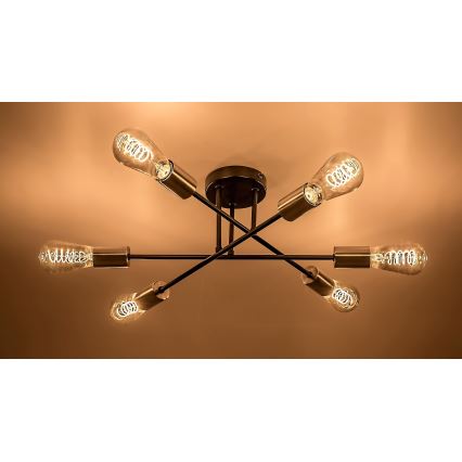 Rabalux - Bevestigde hanglamp 6xE27/25W/230V