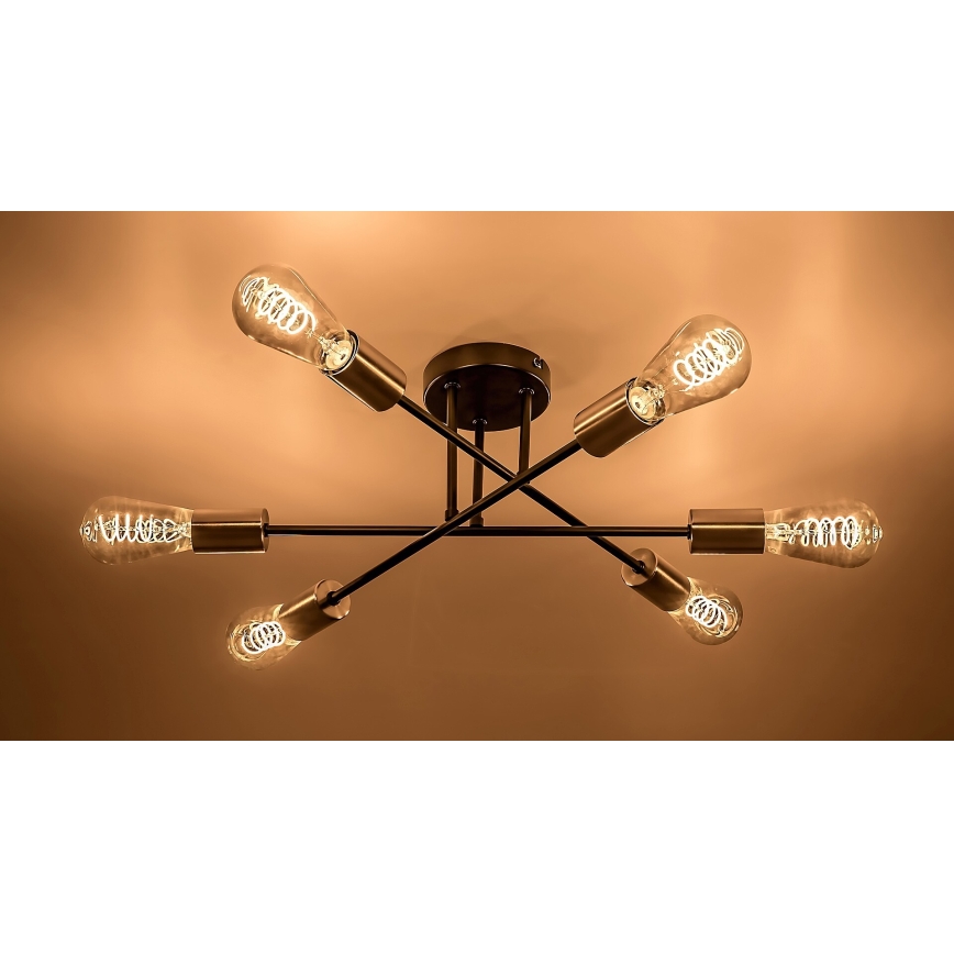 Rabalux - Bevestigde hanglamp 6xE27/25W/230V