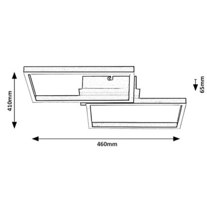 Rabalux - LED RGBW Dimbare plafondlamp LED/40W/230V 2700-6500K + afstandsbediening