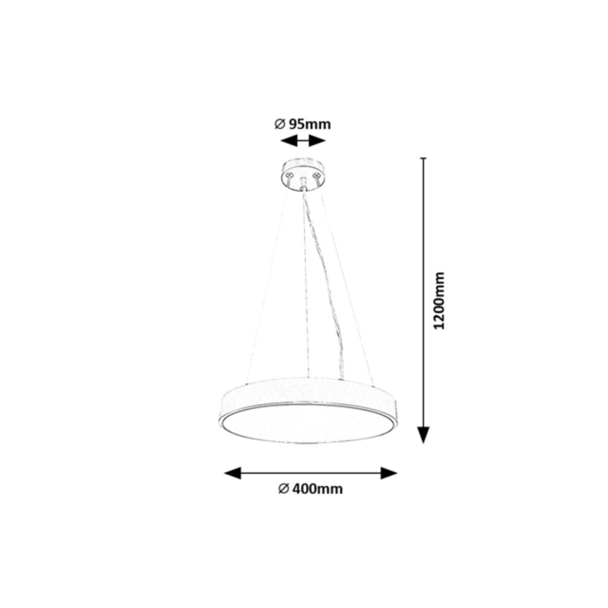 Rabalux - LED Hanglamp aan een koord LED/36W/230V 3000K zwart