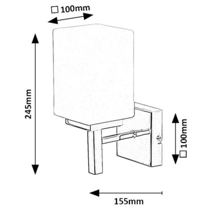 Rabalux - Badkamer wandlamp 1xE14/10W/230V IP44 zwart
