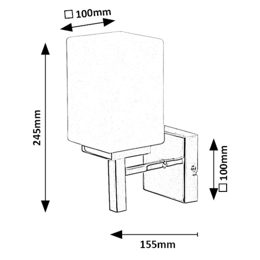 Rabalux - Badkamer wandlamp 1xE14/10W/230V IP44 zwart