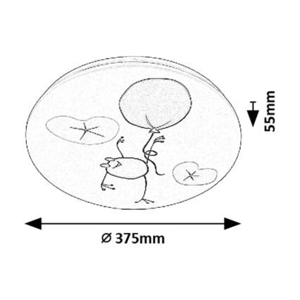 Rabalux - LED kinderplafondlamp LED/24W/230V 3000K Ø 37,5 cm