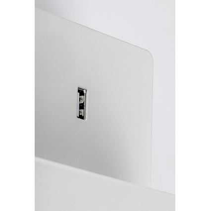 Rabalux - Wandlamp met plank en USB port 1xGU10/25W/230V wit