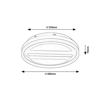 Rabalux - Dimbare LED Plafondlamp LED/55W/230V + afstandsbediening