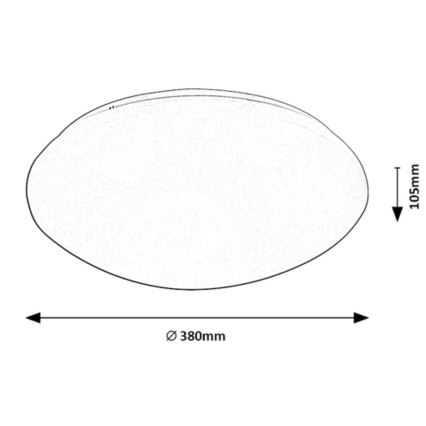 Rabalux - LED plafondlamp met een sensor LED/24W/230V IP44 4000K