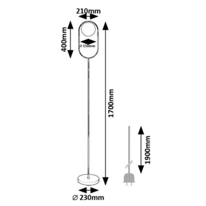 Rabalux - Staande Lamp 1xE27/20W/230V