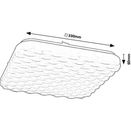 Rabalux - LED Plafondlamp LED/24W/230V 4000K 33x33 cm