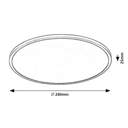 Rabalux - Dimbare LED Plafondlamp LED/15W/230V 3000K 24 cm