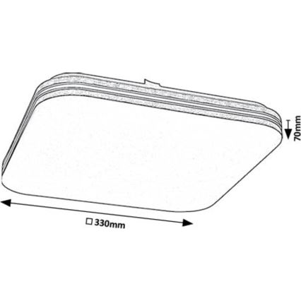 Rabalux - LED Plafondlamp LED/18W/230V 4000K 33x33 cm