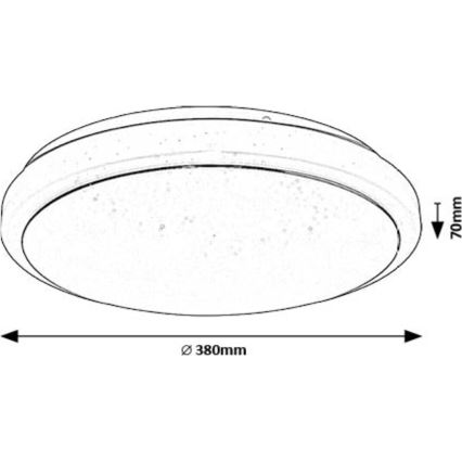 Rabalux - LED Plafondlamp LED/24W/230V 3000K diameter 38 cm