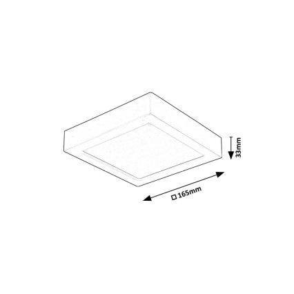 Rabalux - LED Plafondlamp LED/15W/230V 4000K 16x16 cm wit