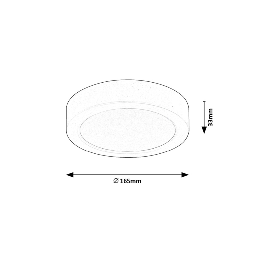 Rabalux - LED Plafondlamp LED/15W/230V 4000K diameter 16 cm zwart