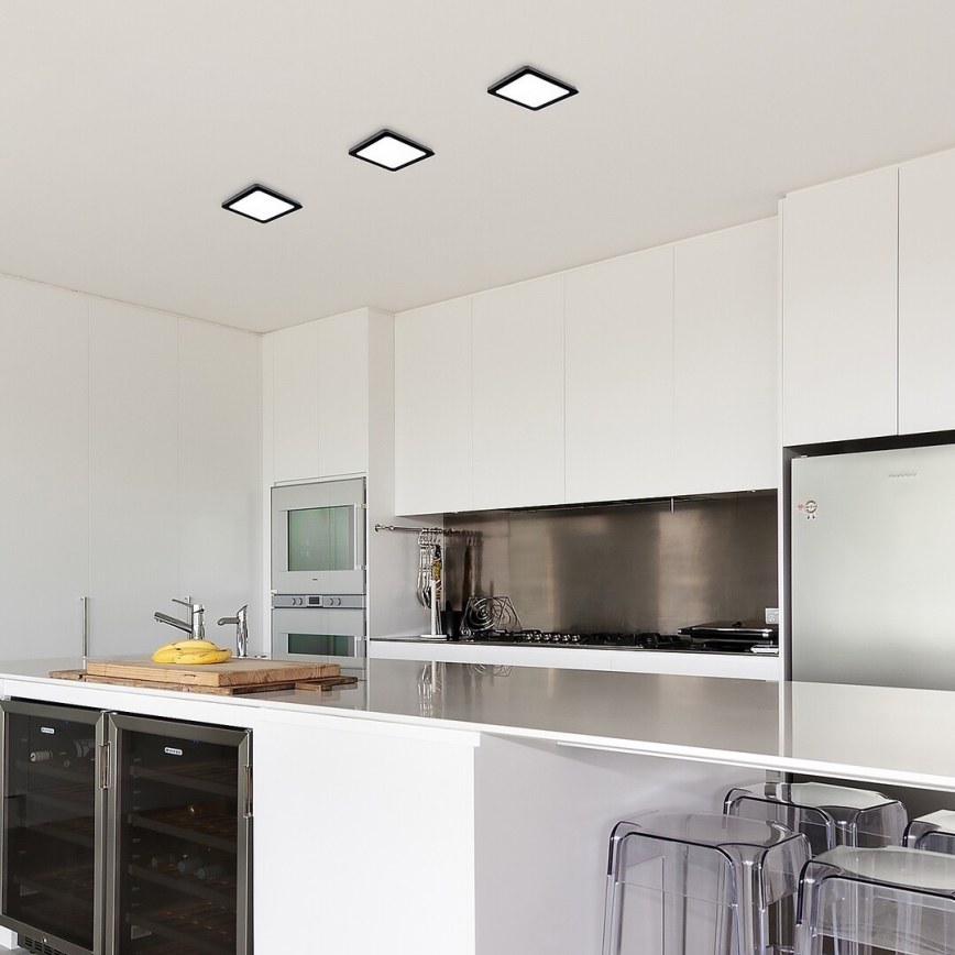 Rabalux - LED Plafondlamp LED/15W/230V 4000K 16x16 cm zwart