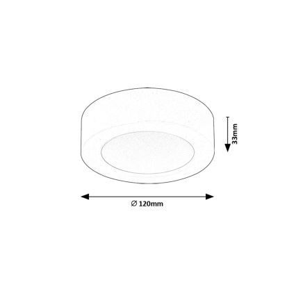Rabalux - LED Plafondlamp LED/7W/230V 3000K diameter 12 cm wit
