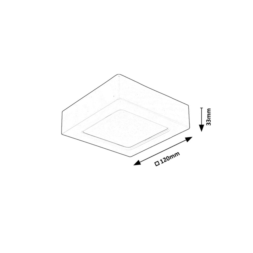 Rabalux - LED Plafondlamp LED/7W/230V 3000K 12x12 cm wit