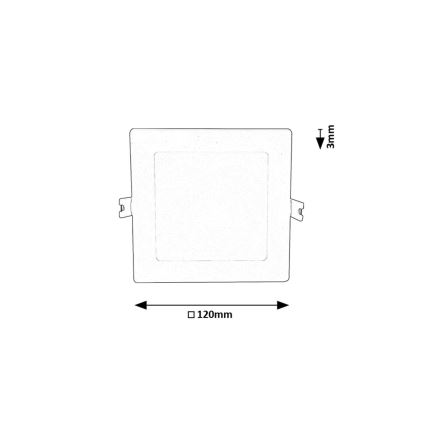 Rabalux - LED Hang plafondverlichting LED/6W/230V 3000K 12x12 cm wit