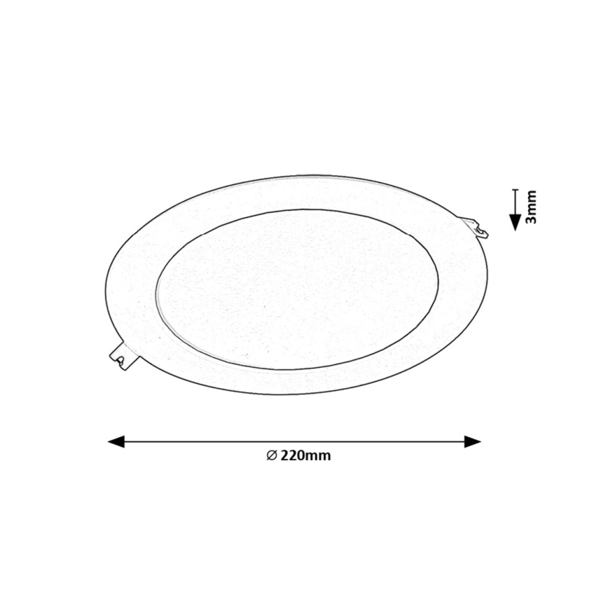 Rabalux - LED Hang plafondverlichting LED/18W/230V diameter 22 cm zwart