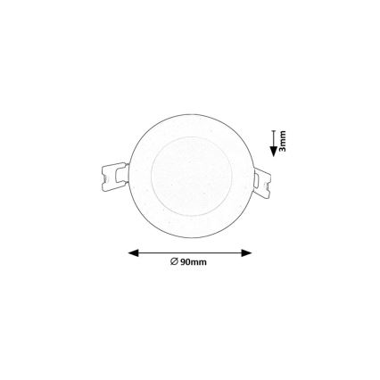 Rabalux - LED Hang plafondverlichting LED/3W/230V diameter 9 cm wit