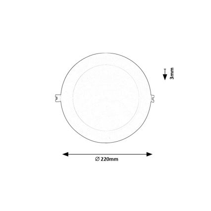 Rabalux - LED Hang plafondverlichting LED/18W/230V diameter 22 cm wit