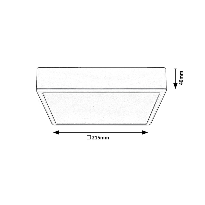 Rabalux - LED Plafondlamp LED/22W/230V 3000/4000/6000K 21x21 cm wit