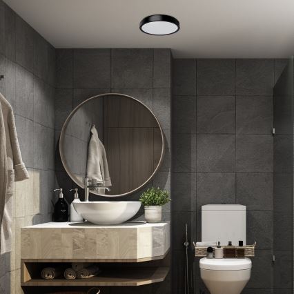 Rabalux - LED Badkamer plafondlamp LED/18W/230V IP44 4000K diameter 25 cm zwart