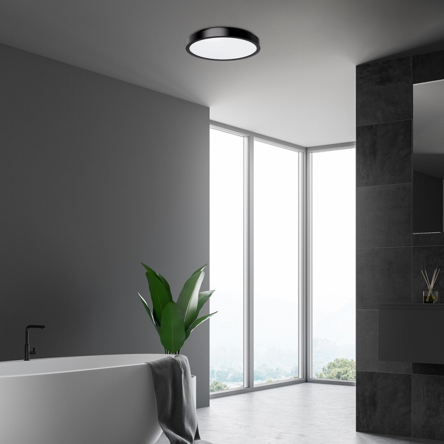 Rabalux - LED Badkamer plafondlamp LED/36W/230V IP44 4000K diameter 35 cm zwart