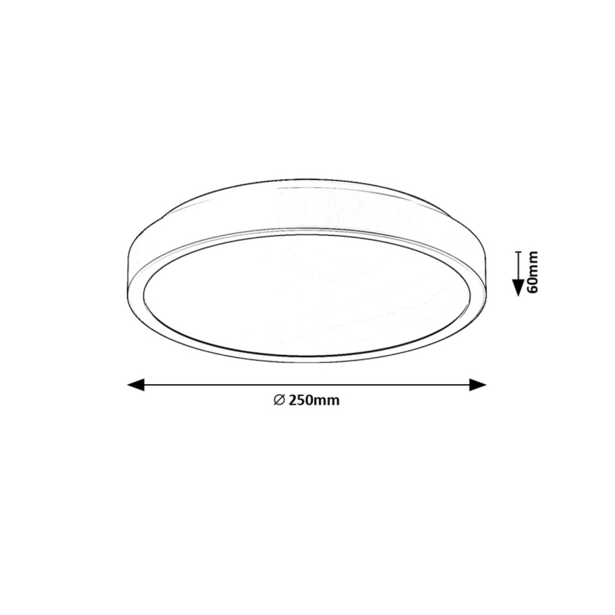 Rabalux - LED Badkamer plafondlamp LED/18W/230V IP44 4000K diameter 25 cm wit