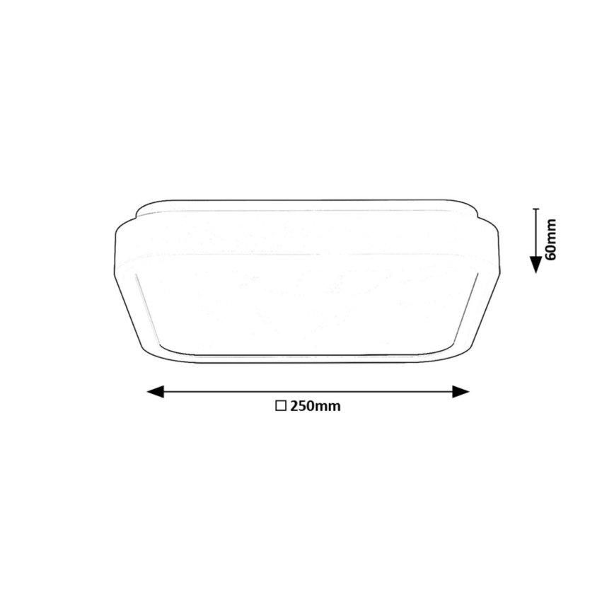 Rabalux - LED Badkamer plafondlamp LED/18W/230V IP44 4000K 25x25 cm wit