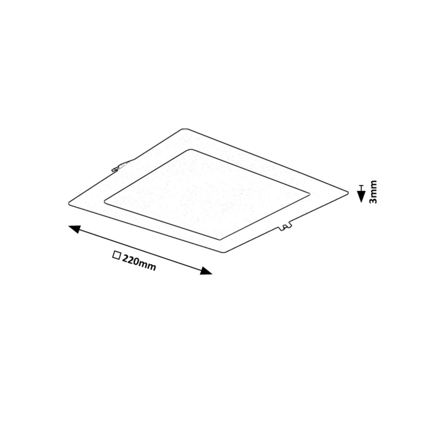 Rabalux - LED Hang plafondverlichting LED/18W/230V 22x22 cm zwart