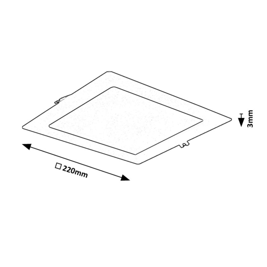Rabalux - LED Hang plafondverlichting LED/18W/230V 22x22 cm zwart