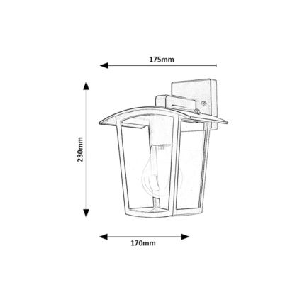 Rabalux - Wandlamp voor buiten 1xE27/15W/230V IP44